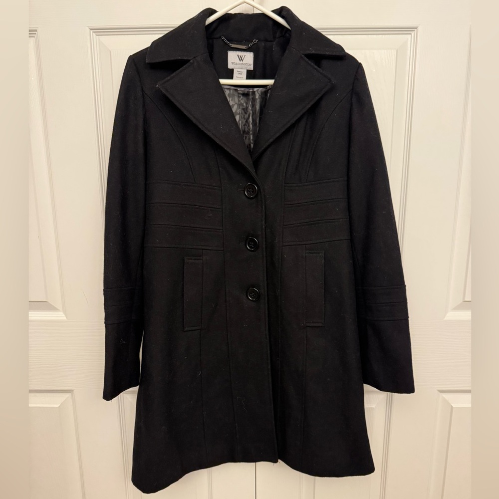 Worthington Black Wool Peacoat